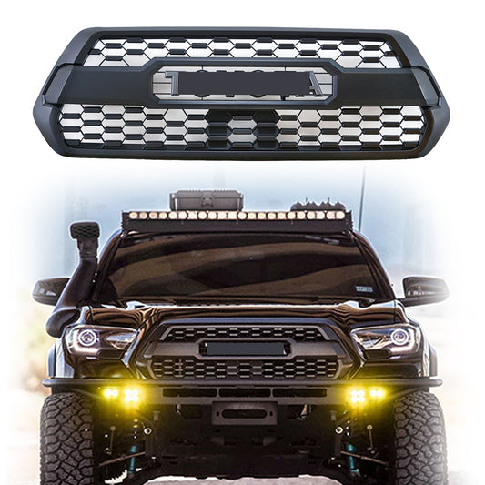 Front Grille Fit for 2016 2017 2018 2019 Tacoma TRD Pro Hood Grill Black