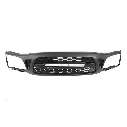 Hood Grille Fit for 2001 2002 2003 2004 Toyota Tacoma TRD Grill with 3 LED Lights Matte Black Modification Grille
