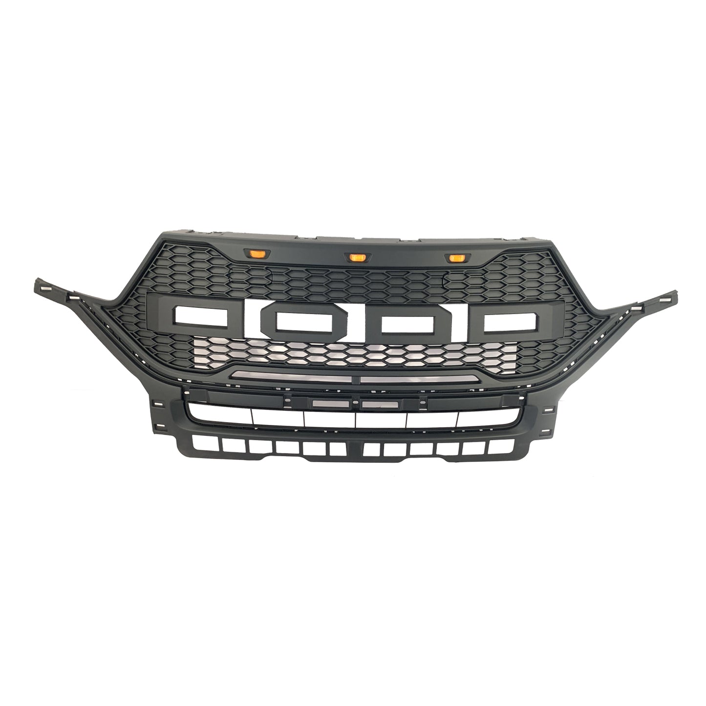 Front Grille Fits for Ford Explorer 2020 Grill with 3 Amber LED Lights